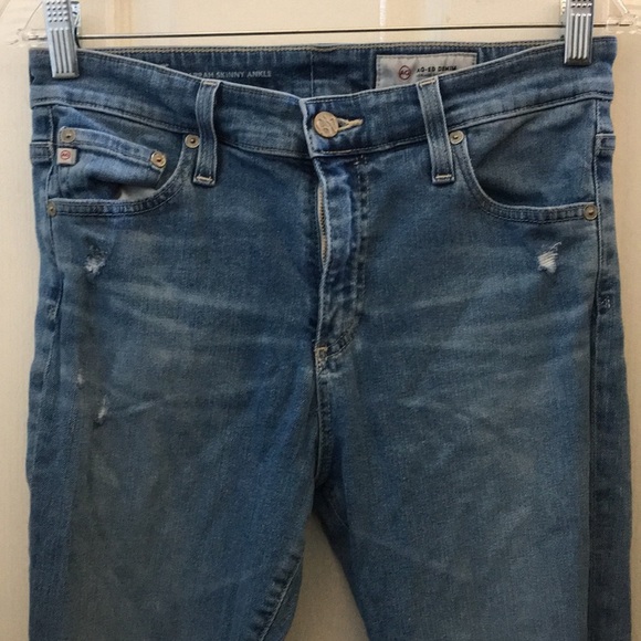 LADIES’ Adriano Goldschmied Distressed Farrah Skinny Ankle Denim Jeans 28 - Picture 2 of 16